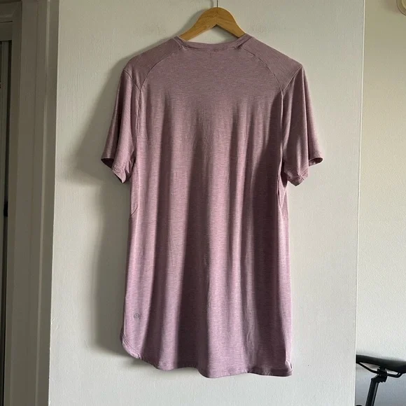 Lululemon Athletica Heather Dusty Rose Balancer Short Sleeve Shirt size Medium - Picture 9 of 12